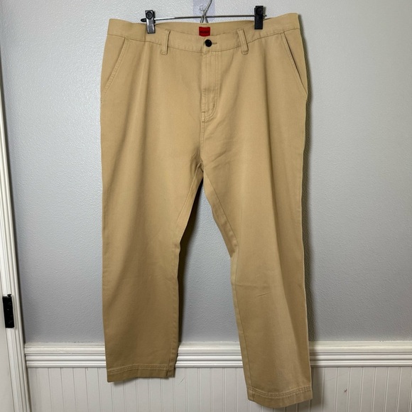 HUGO Men's Zeebo243D Khaki Pants Size 38/32 - Picture 6 of 6